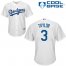Los Angeles Dodgers #3 Chris Taylor White Cool Base Stitched Youth MLB Jersey