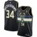 Nike Milwaukee Bucks #34 Giannis Antetokounmpo Womens 2021 NBA Finals Champions Swingman Statement Edition Jersey Black Womens