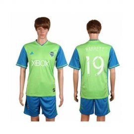 Seattle Sounders #19 Barrett Home Soccer Club Jersey