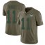 Nike New York Jets #11 Denzel Mim Olive Mens Stitched NFL Limited 2017 Salute To Service Jersey