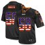 Nike Chicago Bears #58 Roquan Smith Black Mens Stitched NFL Elite USA Flag Fashion Jersey