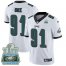 Nike Philadelphia Eagles #91 Fletcher Cox White Super Bowl LII Champions Mens Stitched NFL Vapor Untouchable Limited Jersey