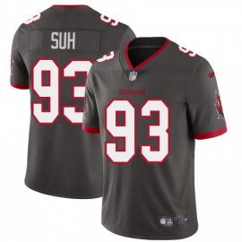 Tampa Bay Buccaneers #93 Ndamukong Suh Mens Nike Pewter Alternate Vapor Limited Jersey
