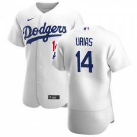 Los Angeles Dodgers #14 Enrique Hernandez Mens Nike White Home 2020 Authentic Player MLB Jersey