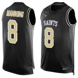 Nike New Orleans Saints #8 Archie Manning Black Team Color Mens Stitched NFL Limited Tank Top Jersey