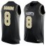 Nike New Orleans Saints #8 Archie Manning Black Team Color Mens Stitched NFL Limited Tank Top Jersey