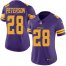 Nike Minnesota Vikings #28 Adrian Peterson Purple Womens Stitched NFL Limited Rush Jersey