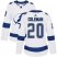 Adidas Tampa Bay Lightning #20 Blake Coleman White Road Authentic Womens Stitched NHL Jersey