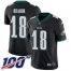 Nike Philadelphia Eagles #18 Jalen Reagor Black Alternate Mens Stitched NFL 100th Season Vapor Untouchable Limited Jersey