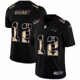 New England New England Patriots #12 Tom Brady Carbon Black Vapor Statue Of Liberty Limited NFL Jersey