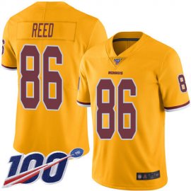 Nike Washington Football Team #86 Jordan Reed Gold Mens Stitched NFL Limited Rush 100th Season Jersey