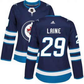 Adidas Winnipeg Jets #29 Patrik Laine Navy Blue Home Authentic Womens Stitched NHL Jersey