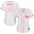 Cincinnati Reds #32 Matt Harvey White/Pink Fashion Womens Stitched MLB Jersey