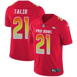 Nike Denver Broncos #21 Aqib Talib Red Mens Stitched NFL Limited AFC 2018 Pro Bowl Jersey
