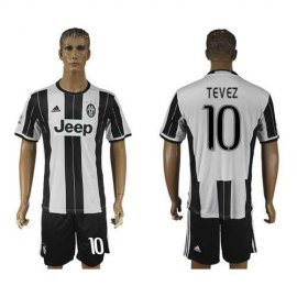 Juventus #10 Tevez Home Soccer Club Jersey