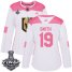 Adidas Vegas Golden Knights #19 Reilly Smith White/Pink Authentic Fashion 2018 Stanley Cup Final Womens Stitched NHL Jersey