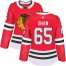 Adidas Chicago Blackhawks #65 Andrew Shaw Red Home Authentic Womens Stitched NHL Jersey