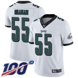 Nike Philadelphia Eagles #55 Brandon Graham White Mens Stitched NFL 100th Season Vapor Limited Jersey