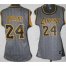 Cheap Women Los Angeles Lakers 24 Kobe Bryant Grey Static Fashion Swingman NBA Jersey