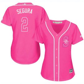 Seattle Mariners #2 Jean Segura Pink Fashion Womens Stitched MLB Jersey