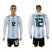 Argentina #12 Guzman Home Long Sleeves Soccer Country Jersey