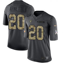 Nike Las Vegas Raiders #20 Damon Arnette Black Mens Stitched NFL Limited 2016 Salute to Service Jersey