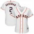 Houston Astros #2 Alex Bregman Majestic Womens 2019 Postseason Official Cool Base Player Jersey White