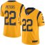 Nike Los Angeles Rams #22 Marcus Peters Gold Mens Stitched NFL Limited Rush Jersey