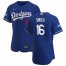Los Angeles Dodgers #16 Will Smith Mens Nike Royal Alternate 2020 World Series Champions Authentic Player MLB Jersey