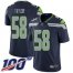 Nike Seattle Seahawks #58 Darrell Taylor Steel Blue Team Color Mens Stitched NFL 100th Season Vapor Untouchable Limited Jersey