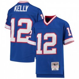 Youth Buffalo Buffalo Bills #12 Jim Kelly Mitchell & Ness Royal 1990 Legacy Retired Player Jersey