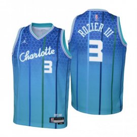 Charlotte Charlotte Hornets #3 Terry Rozier III Youth Nike Blue 2021/22 Swingman Jersey – City Edition Youth