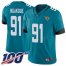 Nike Jacksonville Jaguars #91 Yannick Ngakoue Teal Green Alternate Mens Stitched NFL 100th Season Vapor Limited Jersey