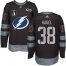 Adidas Tampa Bay Lightning #38 Brandon Hagel Black 2022 Stanley Cup Final Patch 100th Anniversary Stitched NHL Jersey Mens