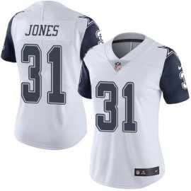 Nike Dallas Cowboys #31 Byron Jones White Womens Stitched NFL Limited Rush Jersey
