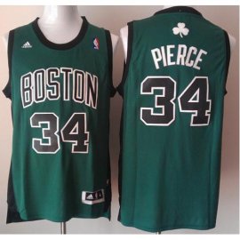 Boston Celtics 34 Paul Pierce Green Revolution 30 Swingman NBA Jersey Black Number Cheap