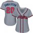 Atlanta Braves #20 Josh Donaldson Grey Road Womens Stitched MLB Jersey