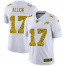 Buffalo Buffalo Bills #17 Josh Allen Mens Nike Flocked Leopard Print Vapor Limited NFL Jersey White