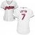 Cleveland Indians #7 Kenny Lofton White Home Womens Stitched MLB Jersey