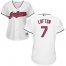 Cleveland Indians #7 Kenny Lofton White Home Womens Stitched MLB Jersey