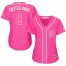 Detroit Tigers #9 Nick Castellanos Pink Fashion Womens Stitched MLB Jersey