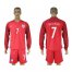 England #7 Beckham Away Long Sleeves Soccer Country Jersey
