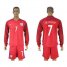 England #7 Beckham Away Long Sleeves Soccer Country Jersey
