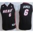 Kids Miami Heat 6 LeBron James Black Revolution 30 Swingman Jerseys Cheap