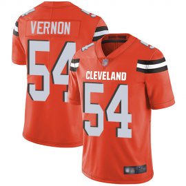 Nike Cleveland Browns #54 Olivier Vernon Orange Alternate Mens Stitched NFL Vapor Untouchable Limited Jersey