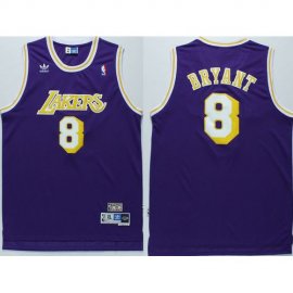 Los Angeles Lakers #8 Kobe Bryant Purple Throwback Stitched NBA Jersey