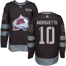 Adidas Colorado Avalanche #10 Sven Andrighetto Black 1917-2017 100th Anniversary Stitched NHL Jersey