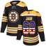 Adidas Boston Bruins #68 Jaromir Jagr Black Home Authentic USA Flag Stitched NHL Jersey