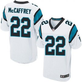 Nike Carolina Panthers #22 Christian McCaffrey White Mens Stitched NFL Elite Jersey