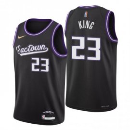 Sacramento Sacramento Kings #23 Louis King Mens Nike Black 2021/22 Swingman NBA Jersey – City Edition Mens